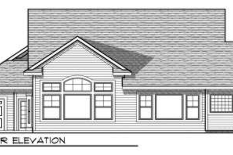 Home Plan - Exterior - Rear Elevation for Bungalow House Plan #70-708 - 3 bed, 2.5 bath