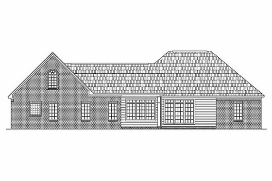 Exterior - Rear Elevation for Traditional House Plan #21-173 - 3 bed, 2.5 bath