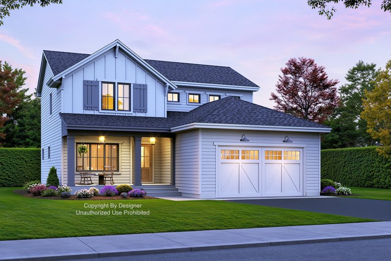 Home Plan - Farmhouse Exterior - Front Elevation Plan #51-1374