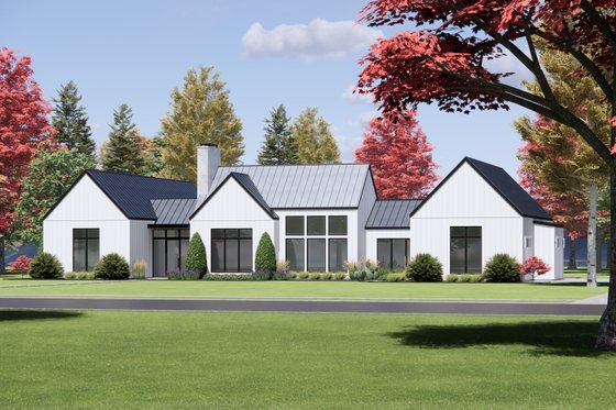 Exterior - Front Elevation 4 for Modern House Plan #1096-95 - 3 bed, 2 bath