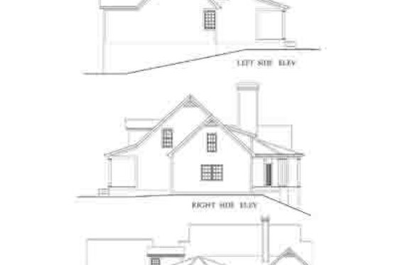 Exterior - Rear Elevation for Country House Plan #71-115 - 4 bed, 3 bath