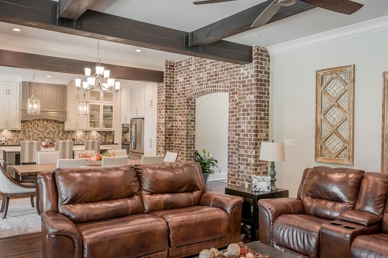Architectural House Design - Interior - Family Room for Farmhouse House Plan #430-204 - 3 bed, 2.5 bath