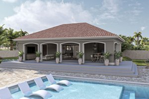 Mediterranean Exterior - Front Elevation Plan #455-473
