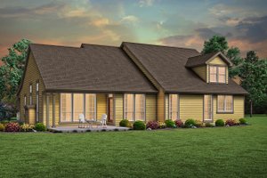 Exterior - Rear Elevation for Craftsman House Plan #48-956 - 3 bed, 2 bath