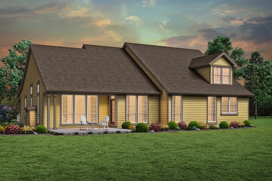 Exterior - Rear Elevation for Craftsman House Plan #48-956 - 3 bed, 2 bath