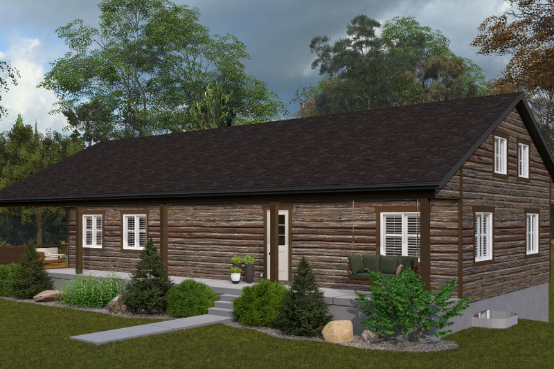 Dream House Plan - Exterior - Front Elevation 4 for Cabin House Plan #1060-355 - 2 bed, 2 bath