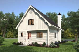 Exterior - Rear Elevation for Cabin House Plan #47-665 - 3 bed, 2 bath