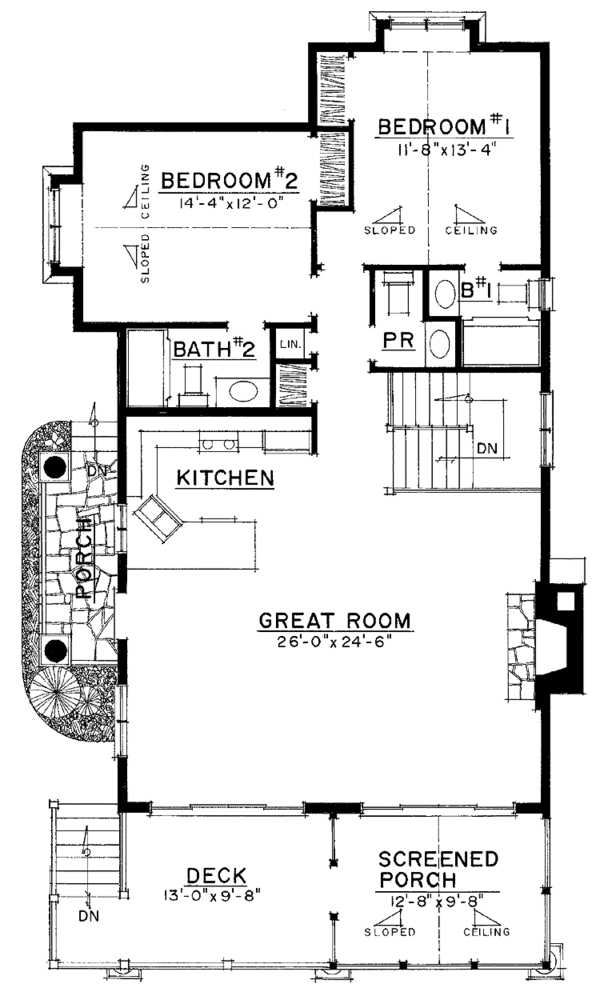 Architectural House Design - Country Floor Plan - Main Floor Plan #1016-44
