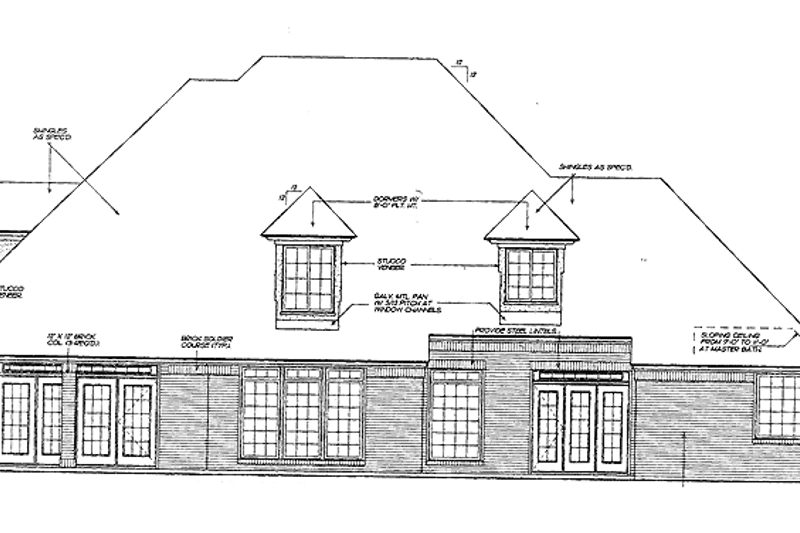 Dream House Plan - Exterior - Rear Elevation for Colonial House Plan #310-1164 - 4 bed, 3.5 bath