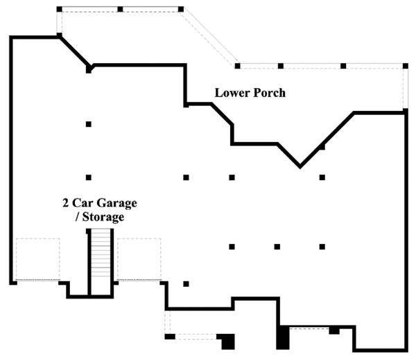 House Design - Country Floor Plan - Lower Floor Plan #930-174