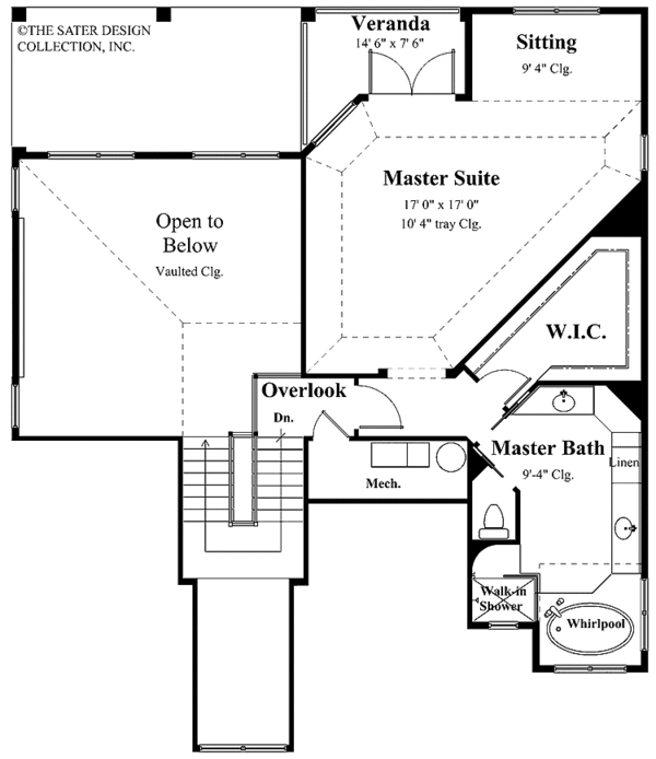 Home Plan - Classical Floor Plan - Upper Floor Plan #930-144