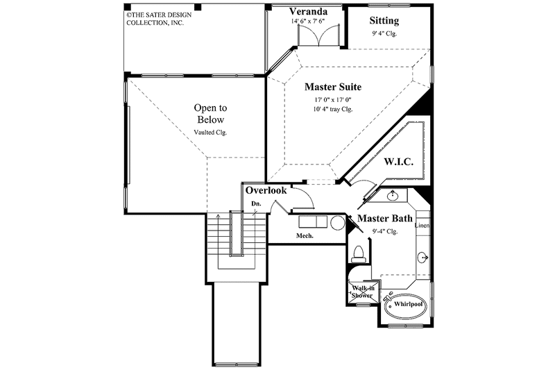 Dream House Plan - Floor Plan - Upper Floor for Classical House Plan #930-144 - 3 bed, 2 bath