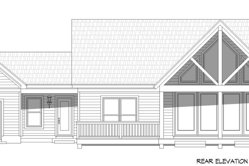 Architectural House Design - Exterior - Rear Elevation 1 for Country House Plan #932-1199 - 2 bed, 2 bath