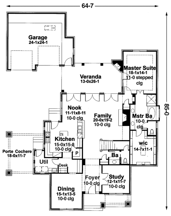 Dream House Plan - Prairie Floor Plan - Main Floor Plan #120-220
