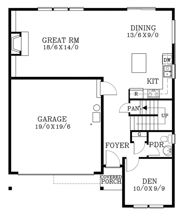 Dream House Plan - Traditional Floor Plan - Main Floor Plan #53-579
