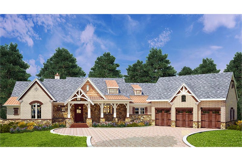 Craftsman Style House  Plan  3 Beds 3 5 Baths 2531 Sq Ft 