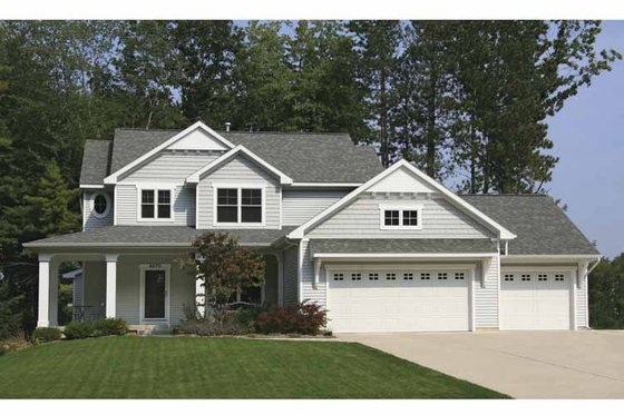 Exterior - Front Elevation 3 for Country House Plan #928-160 - 4 bed, 2.5 bath