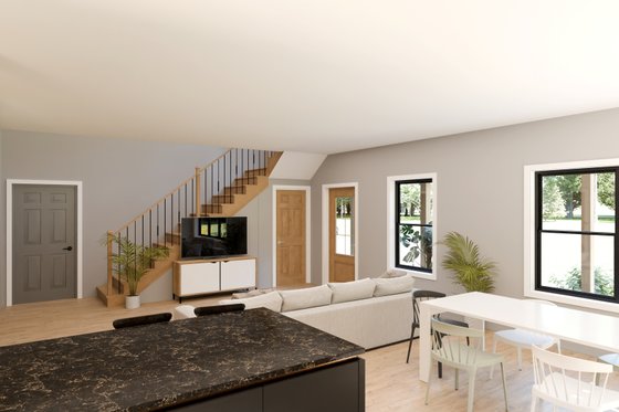 Interior - Family Room for Barndominium House Plan #1089-38 - 3 bed, 2.5 bath