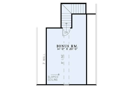 Floor Plan - Upper Floor for Country House Plan #17-3353 - 3 bed, 2 bath