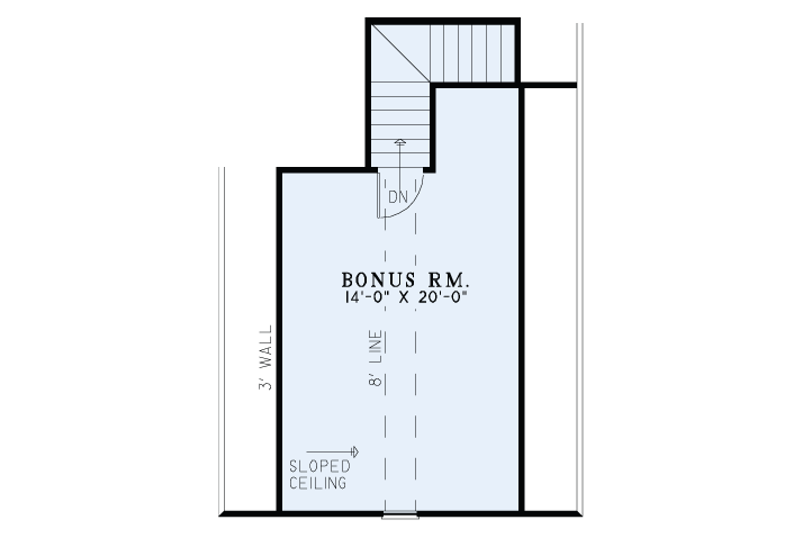 Dream House Plan - Floor Plan - Upper Floor for Country House Plan #17-3353 - 3 bed, 2 bath