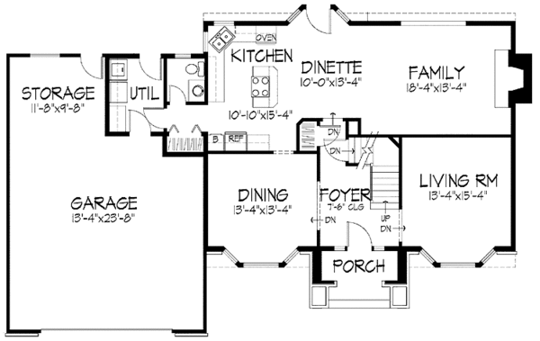 House Blueprint - Traditional Floor Plan - Main Floor Plan #51-852