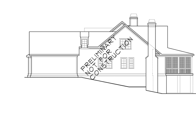 House Blueprint - Exterior - Other Elevation 1 for Colonial House Plan #927-945 - 3 bed, 3.5 bath