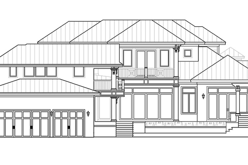 Architectural House Design - Exterior - Rear Elevation for Country House Plan #1017-163 - 5 bed, 5 bath