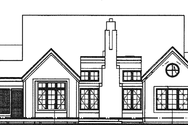 Home Plan - Exterior - Rear Elevation for Country House Plan #320-960 - 2 bed, 2 bath