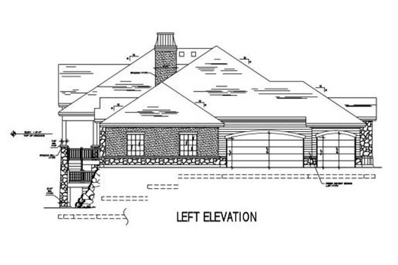 Home Plan - Exterior - Other Elevation 1 for European House Plan #5-149 - 6 bed, 4.5 bath
