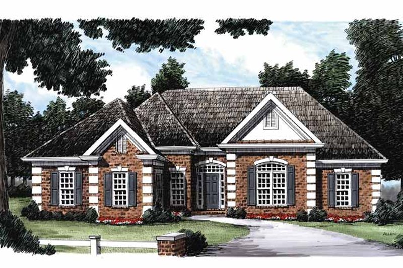 Dream House Plan - Traditional Exterior - Front Elevation Plan #927-66