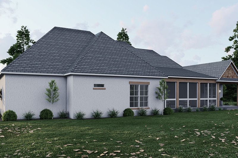 Architectural House Design - Exterior - Rear Elevation 2 for European House Plan #923-301 - 3 bed, 2.5 bath