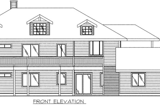 Exterior - Front Elevation 3 for Traditional House Plan #117-391 - 4 bed, 2.5 bath