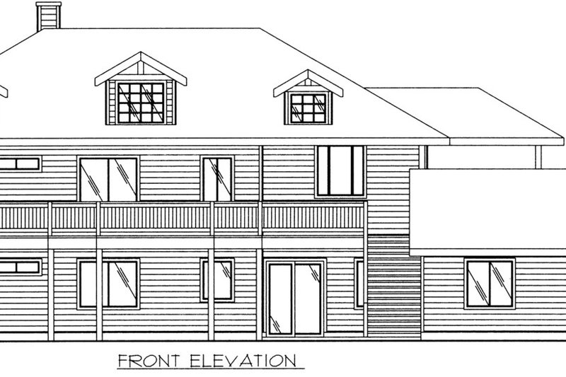 Home Plan - Exterior - Front Elevation 3 for Traditional House Plan #117-391 - 4 bed, 2.5 bath