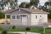 Craftsman Style House Plan - 1 Beds 1 Baths 495 Sq/Ft Plan #1106-188 Exterior 