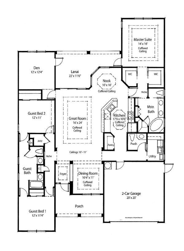 House Design - Country Floor Plan - Main Floor Plan #938-11