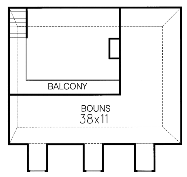 House Blueprint - Colonial Floor Plan - Upper Floor Plan #15-305