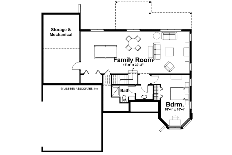 Home Plan - Floor Plan - Lower Floor for European House Plan #928-141 - 4 bed, 2.5 bath