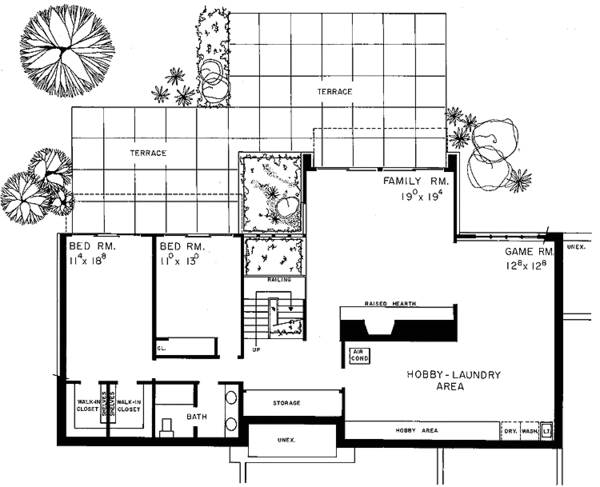 Home Plan - Contemporary Floor Plan - Upper Floor Plan #72-640