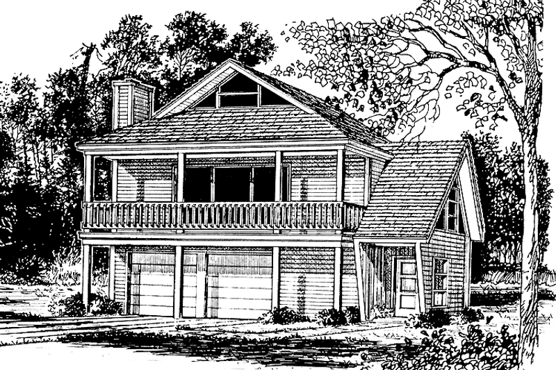 Dream House Plan - Exterior - Front Elevation 3 for Contemporary House Plan #315-121 - 3 bed, 2 bath