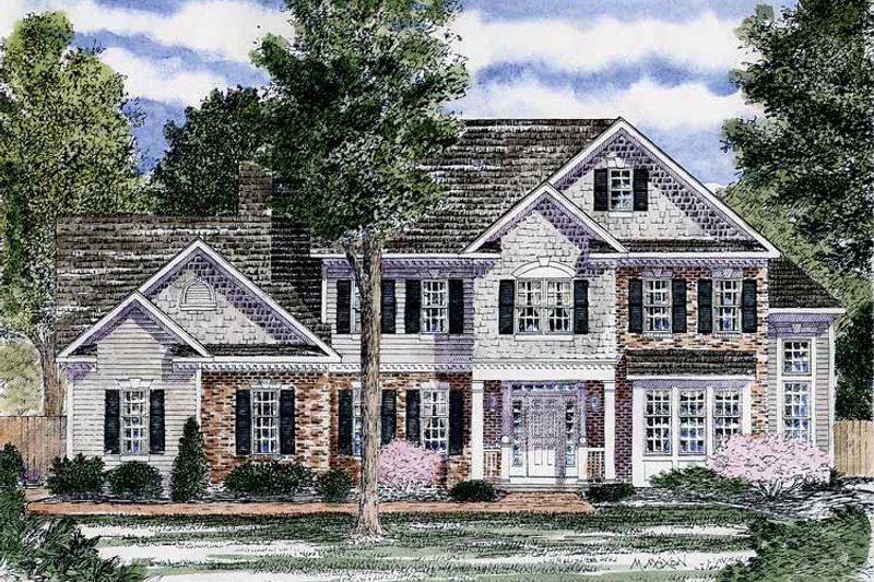 Home Plan - Colonial Exterior - Front Elevation Plan #316-235