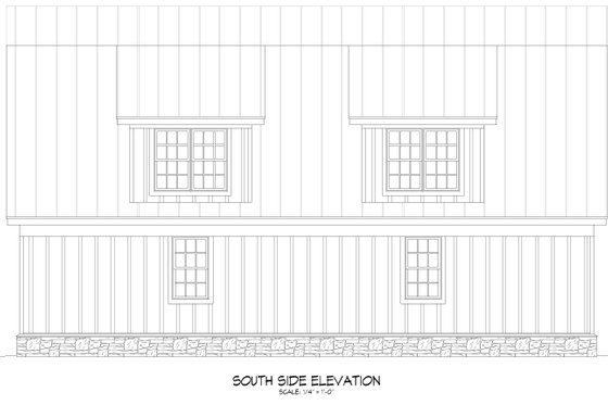 Exterior - Rear Elevation for Traditional House Plan #932-411 - 3 bed, 3.5 bath