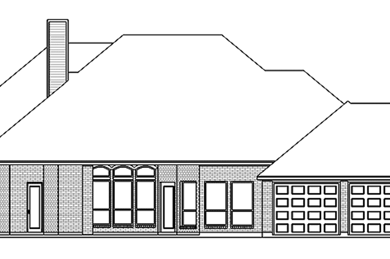 Home Plan - Exterior - Rear Elevation for Country House Plan #84-646 - 4 bed, 3 bath