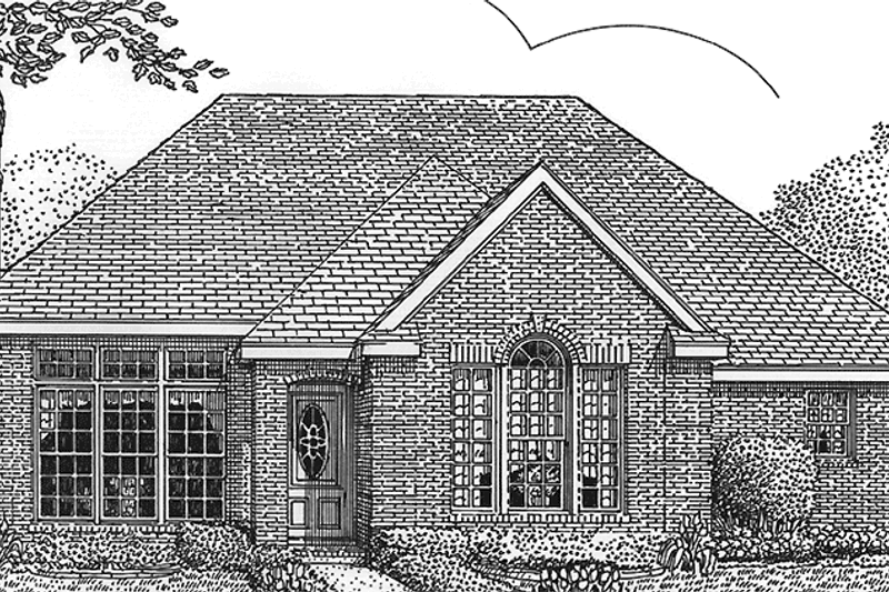 House Blueprint - Country Exterior - Front Elevation Plan #968-1