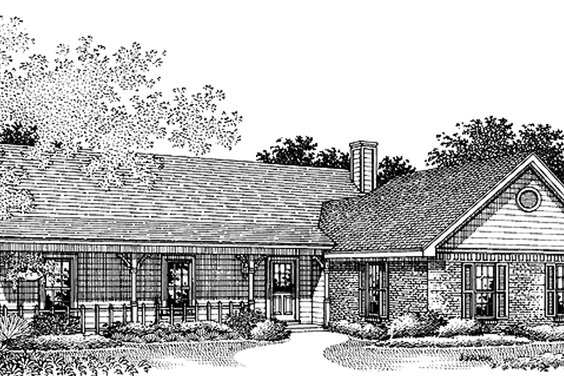 Dream House Plan - Ranch Exterior - Front Elevation Plan #45-390
