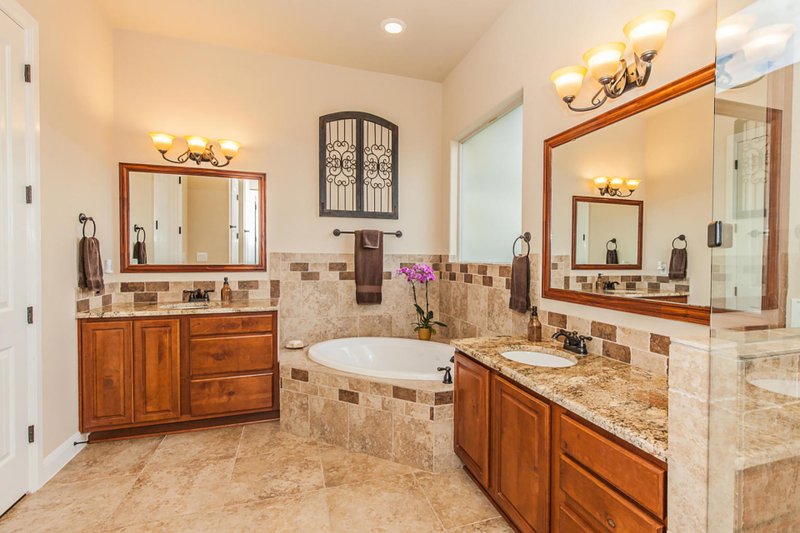 Architectural House Design - Interior - Master Bathroom 1 for European House Plan #80-200 - 4 bed, 4 bath