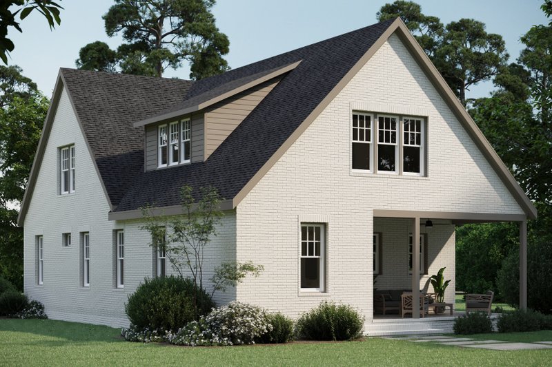 Dream House Plan - Exterior - Rear Elevation for Tudor House Plan #461-101 - 5 bed, 3 bath
