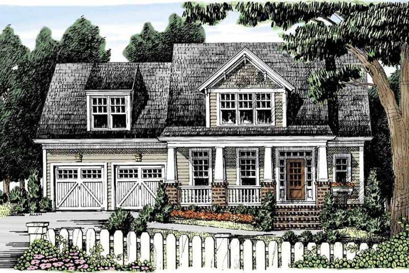 Architectural House Design - Craftsman Exterior - Front Elevation Plan #927-887