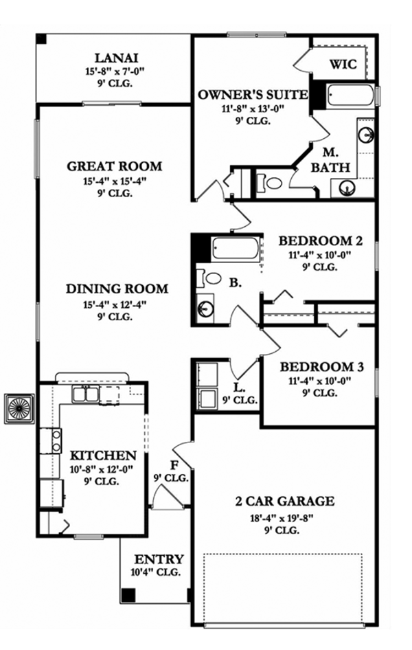 Home Plan - Mediterranean Floor Plan - Main Floor Plan #1058-89