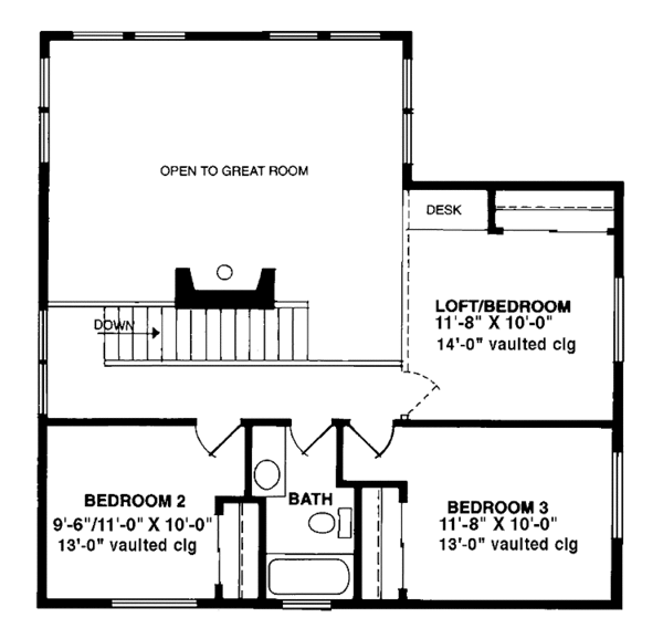 House Blueprint - Prairie Floor Plan - Upper Floor Plan #320-1194