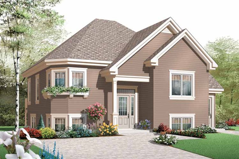 Home Plan - Contemporary Exterior - Front Elevation Plan #23-2438